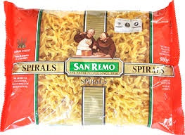 San Remo Spirals  Pasta 500g
