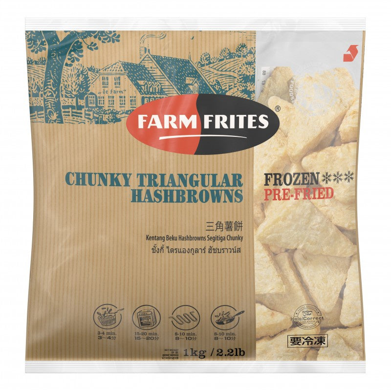 Farm Frites Chunky Triangle Hash Browns 1kg