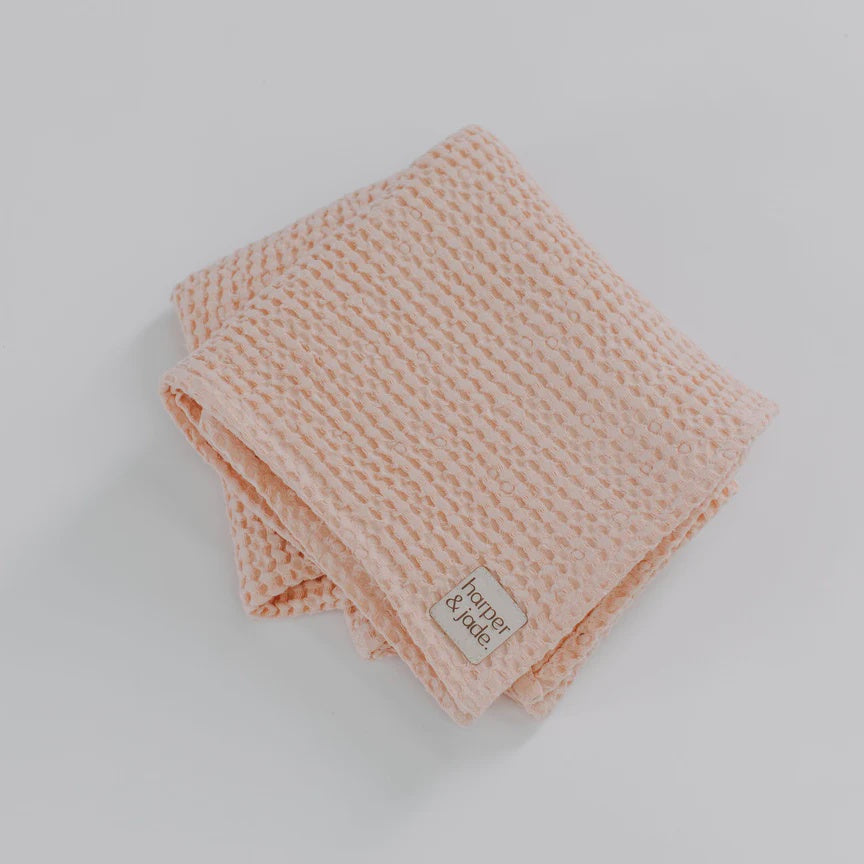 Harper & Jade Linen Waffle Blanket Bloom