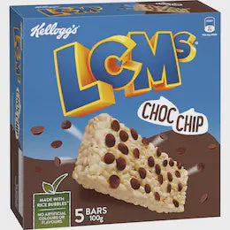 Kelloggs LCMs Choc Chip Bar 6 pk 100g