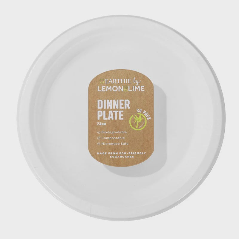 Earthie Lemon & Lime Dinner Plate 23cm 30Pk