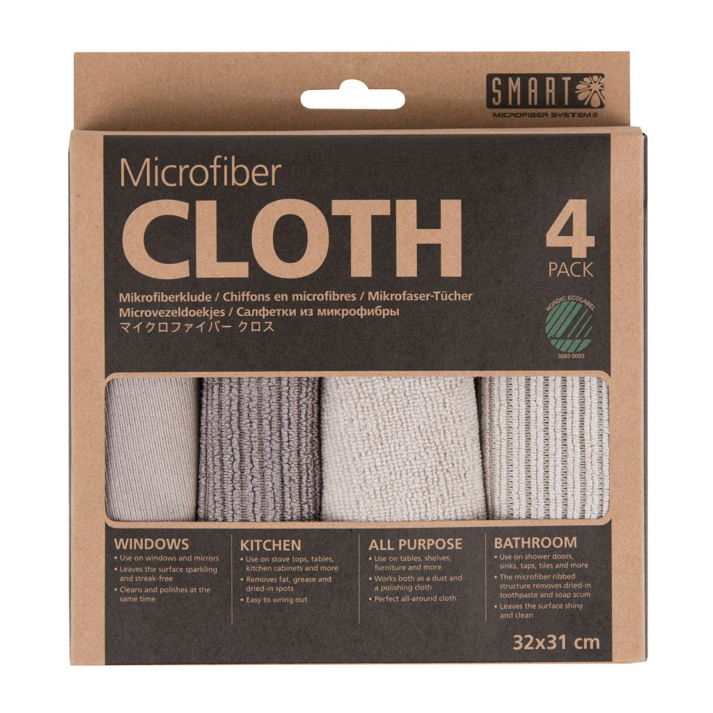 Smart Microfibre System Microfibre Cloth 4pk