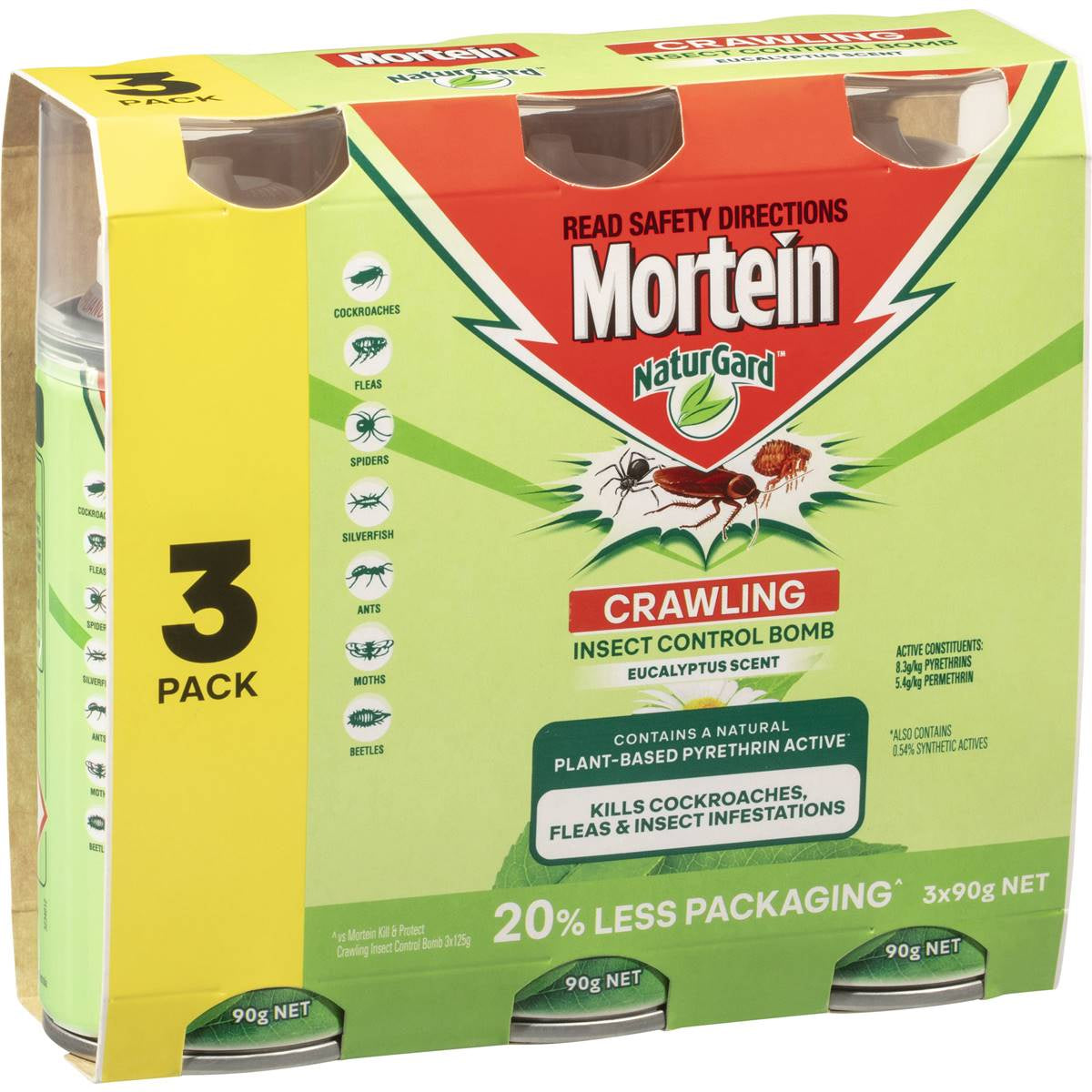 Mortein Naturgard Crawling Insect Control Bombs 3pk